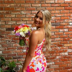 Vibrant Floral Prom Dress